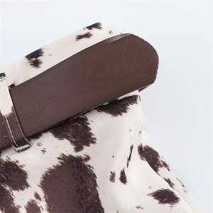 Falda Vintage de Cintura Alta para Mujer, 100% Cuero Genuino de Vaca, Cómoda y de Calidad Premium, Color Sólido - Product Image 2