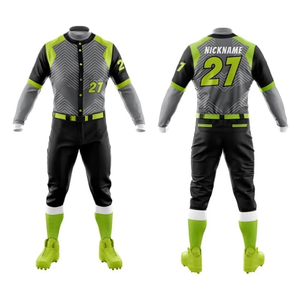 Uniforme de Béisbol para Hombre, Manga Corta, Sublimación OEM, Bordado, Apliques, Poliéster, Spandex, Transpirable, Antibacteriano - Product Image 1