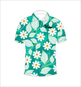 เสื้อโปโลพิมพ์ลายดอกไม้แบบกำหนดเองสำหรับผู้ชาย เสื้อโปโลผ้าฝ้ายระบายอากาศได้ดี แขนสั้น สวมใส่สบายๆ สไตล์ฤดูร้อน - Product Image 1
