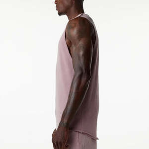 NESTA SPORTS Customization Workout Fitness Sport Raw Cut Pink Acid Wash <b>Singlets</b> Tank Top <b>for</b> <b>Men</b> - Product Image 6