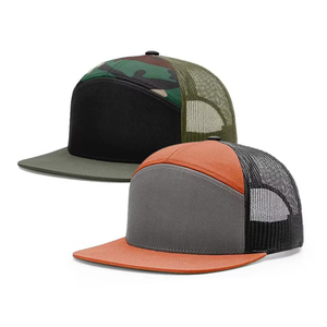 Casquette Trucker Snapback Personnalisée 7 Panneaux en Maille, Profil Haut, Imperméable, Motif Camouflage Uni, pour Hommes – Idéale Golf & Sports - Product Image 2
