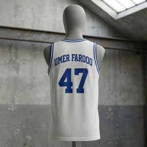 Camiseta de Baloncesto Personalizada sin Mangas, con Malla, Impresión Frontal, 180 GSM, Poliéster Anti-UV, Transpirable, para Equipos, Venta al Por Mayor, Marca Privada - Product Image 3