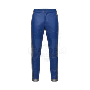 Conjunto Deportivo Urbano de Cuero para Hombre con Chaqueta de Cierre Completo y Pantalones Coordinados, Ropa Moderna de Moda Urbana - Product Image 5