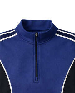 Haut zippé décontracté à manches 3/4 pour femme, short taille haute uni en coton tricoté respirant à maintien élevé, printemps-été - Product Image 2