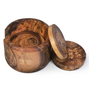 Modern Eco-Friendly Wooden <b>Coaster</b> <b>Set</b> Natural Olive Wood Drink <b>Coasters</b> Durable Table Protection Accessories Coffee Cups Tea - Product Image 3
