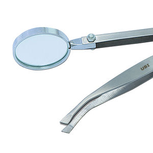 Pince à épiler professionnelle UBI 13 cm avec loupe intégrée, en acier inoxydable à haute teneur en carbone, pointe inclinée de précision - Product Image 3
