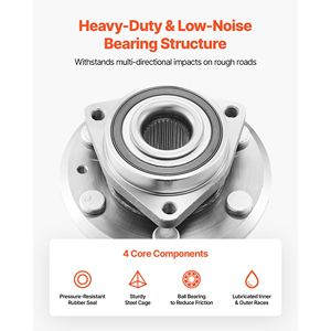 Ensemble de moyeu de roulement de roue avant/arrière de qualité supérieure pour utilitaire sportif Chevy, compatible avec Buick Enclave 2016-2017, version Confort Cuir Sport - Product Image 4