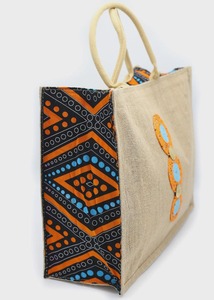 Wholesale Supply Striped Jute Shopping <b>Bag</b> Durable Tote <b>Bag</b> for Picnic and Outdoor Trips Available at Export Price - Product Image 2