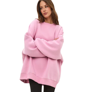 Sudadera básica y cómoda para el día a día, sudadera lisa para mujer, top informal minimalista con cuello redondo, sudaderas ligeras para mujer - Product Image 1