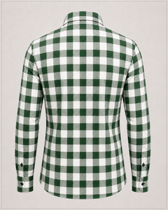 Camisa a Cuadros Verde Premium para Hombre, Manga Larga, Franela de Algodón, Camisas a Cuadros Casuales, Fabricante de Ropa de Marca Personalizada - Product Image 6