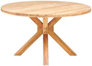 Table à manger ronde en bois d'acacia, taille personnalisée, finition naturelle, pieds pliants, écologique, pour la maison, la cuisine, le restaurant - Product Image 2