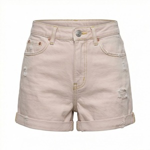 Plus Size Women <b>Denim</b> Shorts High Waist <b>Stretch</b> Jeans Ripped Casual Fashion Summer Wear For Outdoor Street Style Clothing - Product Image 1