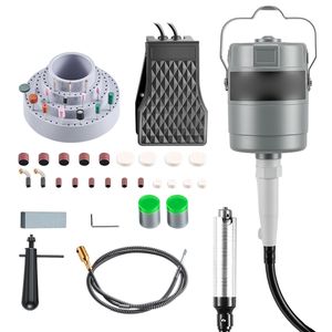Smerigliatrice Elettrica a Albero Flessibile da 150W 23000RPM con Controllo a Pedale, Utensile Rotante da 112 Pezzi per Taglio e Incisione, Smerigliatrice per Incisione a Sospensione - Product Image 1
