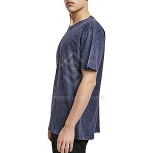 ผู้ผลิตเสื้อยืดผู้ชายแบบฟอกสีจากปากีสถาน โพลีเอสเตอร์/คอตตอน คุณภาพสูง บริการ OEM เสื้อผ้าลำลอง แห้งเร็ว เป็นมิตรกับสิ่งแวดล้อม - Product Image 4