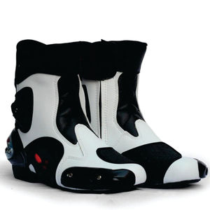 Bottes de moto sur mesure, embout en acier, imperméables, respirantes, en cuir, chaussures de moto pour l'été, matériau en cuir personnalisé - Product Image 1