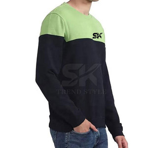 Best Selling Slim Fit Men Split Color Plain Sweatshirts Casual Wear Men Split Color Plain Sweatshirts Comfortable Men Sweatshirt - Product Image 5