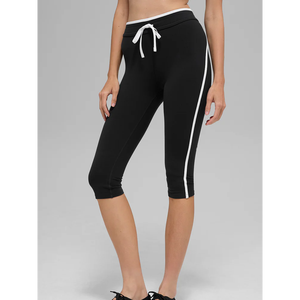 Conjunto Deportivo de 2 Piezas para Mujer, Top Deportivo con Tirantes y Detalles en Contraste, Shorts de Ciclismo, Color Sólido, Transpirable, de Secado Rápido, Spandex/Nailon - Product Image 5