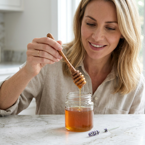 Food Safe Modern Luxury Wooden Honey Dipper Back to School Favor <b>Jar</b> Accessories Long Handle Mirror Polish Eco-Friendly Scoop - Product Image 1