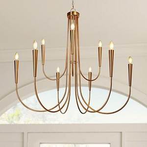 Lustre moderne en laiton style ferme, luminaire de plafond géométrique pour salon, design durable - Product Image 5