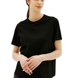 T-shirt en coton pour femmes T-shirt à manches courtes col en O coupe ajustée blanc en gros T-shirt pour femmes couleur et taille personnalisées de BD - Product Image 4