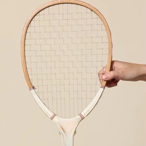 Unisex Customize All Sizes and Colours Wooden <b>Badminton</b> Racket Tennis With Gripy Soft Handle Hard Netting and Custom Logo - Product Image 1