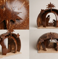 Figuras Metálicas 3D de la Escena de la Natividad Navideña, Recortes de Estrellas, Tema Religioso, Diseño Tallado, Ecológico, Hecho a Mano, KOTTRAVAI