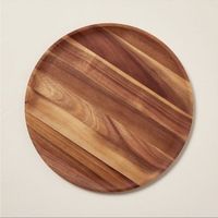 Assiette à dîner en bois, faite à la main, durable, pour servir les aliments, pour la décoration de table moderne