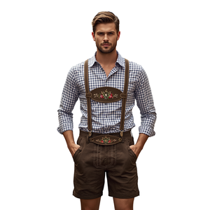 Pantalones Cortos de Gamuza Vacuna Genuina para Hombre, Estilo Urbano, Ecológicos, Transpirables, Cintura Elástica, Corte Medio, Bolsillos Personalizados, Diseño Liso, OEM - Product Image 2