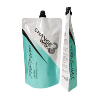 Pochettes souples personnalisées imprimées avec bec verseur pour liquides, idéales pour adoucissant pour cheveux bouclés et détergent à lessive, avec fermeture supérieure à bec verseur
