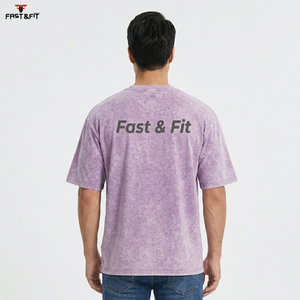 Venta Directa de Fábrica, Camiseta de Alta Calidad con Lavado Ácido Personalizada para Hombre, Ropa Deportiva y Casual, Camiseta Cómoda para Hombre - Product Image 2
