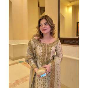 Vestidos de noche de diseñador Party Wear Top Bottom y Dupatta Set - Product Image 5