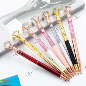 Bolígrafo Metálico Promocional Personalizado con Cristal Flotante y Diamantes, para Regalo de Chica, con Logotipo - Product Image 1