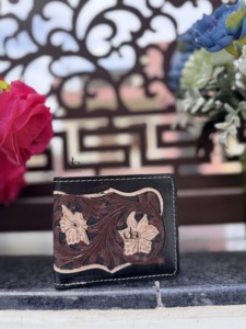 2026 Hot Sale Hand Tooled Leather <b>Wallet</b> Men's Long Zipper Multi Uses <b>Wallet</b> Hot Sale Fashion Cash <b>Holder</b> Gift Daily Use Purse - Product Image 1