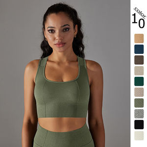 Women's Scoop Neck <b>Knitted</b> <b>Tank</b> <b>Top</b> Solid Color Casual Breathable Cotton Jersey Logo Front Stretch Fit Workout Wear - Product Image 1
