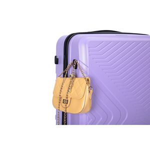 Ensemble de bagages légers en ABS violet clair 3 pièces 20/24/28 pouces Roues pivotantes avec serrure TSA et deux crochets comme sur la photo - Product Image 5