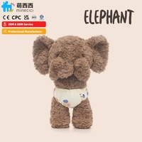 Peluche d'éléphant mignon et timide, jouet en peluche doux, oreiller pour dormir, décoration pour la maison des enfants