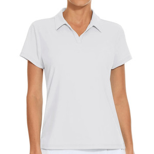 Chemises décontractées blanches pour femmes de haute qualité, design personnalisé, meilleur prix, vêtements d'été, chemise de golf en toile tricotée - Product Image 2