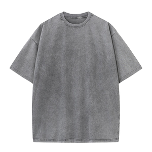 230gsm Acid Washed Men's T-shirts Wholesale Clothing Plain Heavyweight Cotton <b>Tshirt</b> Custom Logo Oversized <b>Vintage</b> T Shirt - Product Image 5