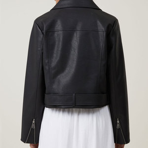 Veste en cuir véritable respirante et imperméable pour femme, taille personnalisée, automne-hiver, vente chaude - Product Image 3