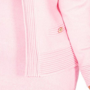 Chaqueta rosa para mujer, estilo suéter, cárdigan de punto, manga larga, con botones en la parte delantera, elegante, informal, a la moda, suave y cálido - Product Image 4