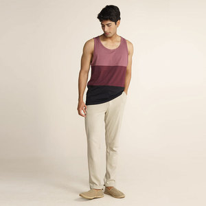 Débardeur Homme Color Block Col Rond Tricoté Décontracté Respirant Style Uni Vêtements Homme - Product Image 2