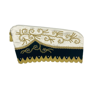 Casquette de costume personnalisée brodée à la main en forme de bateau, avec bordure dorée, réglable, unisexe, pour carnaval, style Prince - Product Image 1