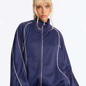 Conjunto de Chaqueta y Pantalones Cortavientos Negros con Cremallera, Personalizados, para Hombre y Mujer, de Nailon, con Ribete Reflectante, para Verano, Fáciles de Usar, Traje de Esquí - Product Image 4