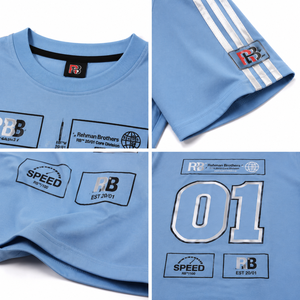 T-shirt graphique Y2K Motorsport en coton épais 280 GSM, coupe oversize, personnalisé, unisexe, streetwear de luxe, Rehman Brothers - Taille 2XL - Product Image 4
