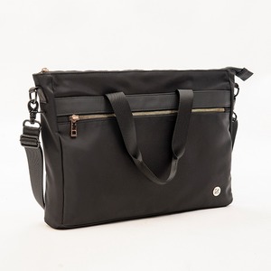 Sac à main en twill noir fin, sac à bandoulière, sac simple pour ordinateur portable, sac d'affaires imperméable - Product Image 5