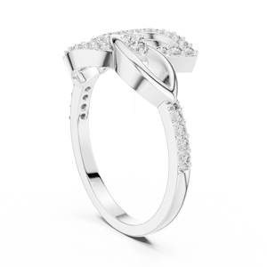 Bague en diamant taillé en laboratoire ETERNAL VINE, or blanc 18 carats plaqué rhodium, style minimaliste, pour fiançailles, fêtes, mariages, usage quotidien, pour femmes - Product Image 3