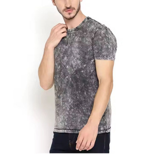T-shirt long surdimensionné 100 % coton délavé à l'acide pour homme, style streetwear vintage, manches courtes, haute qualité, vente en gros personnalisée - Product Image 3