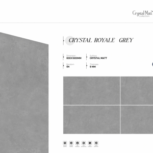 Carreaux de sol et de mur en porcelaine mate effet cristal de luxe, grandes dalles de 800x1600, 1200x1800, 750x1500 mm pour villas, hôtels et bureaux - Product Image 1