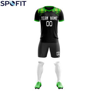 Ensemble complet d'uniformes de football personnalisés pour hommes, maillot de football en polyester respirant, kit d'entraînement à séchage rapide, vêtements de football d'équipe - Product Image 5