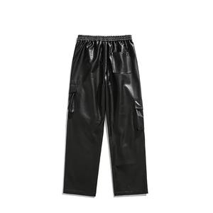 Pantalon pour homme en tissu tissé doublé de polaire, chaud et confortable, avec cordon de serrage, pour l'hiver - Product Image 1